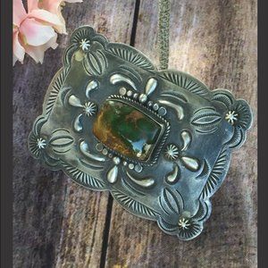 🆕❤️Belt Buckle - Royston Turquoise Navajo - Taos
